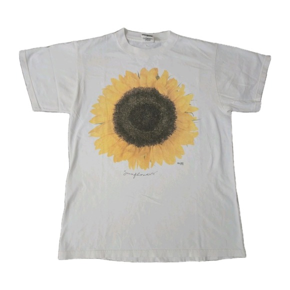 Maze Collection Other - Vintage 1994 Sunflower Maze Art Nature Cottagecore Single Stitch Shirt - Size M
